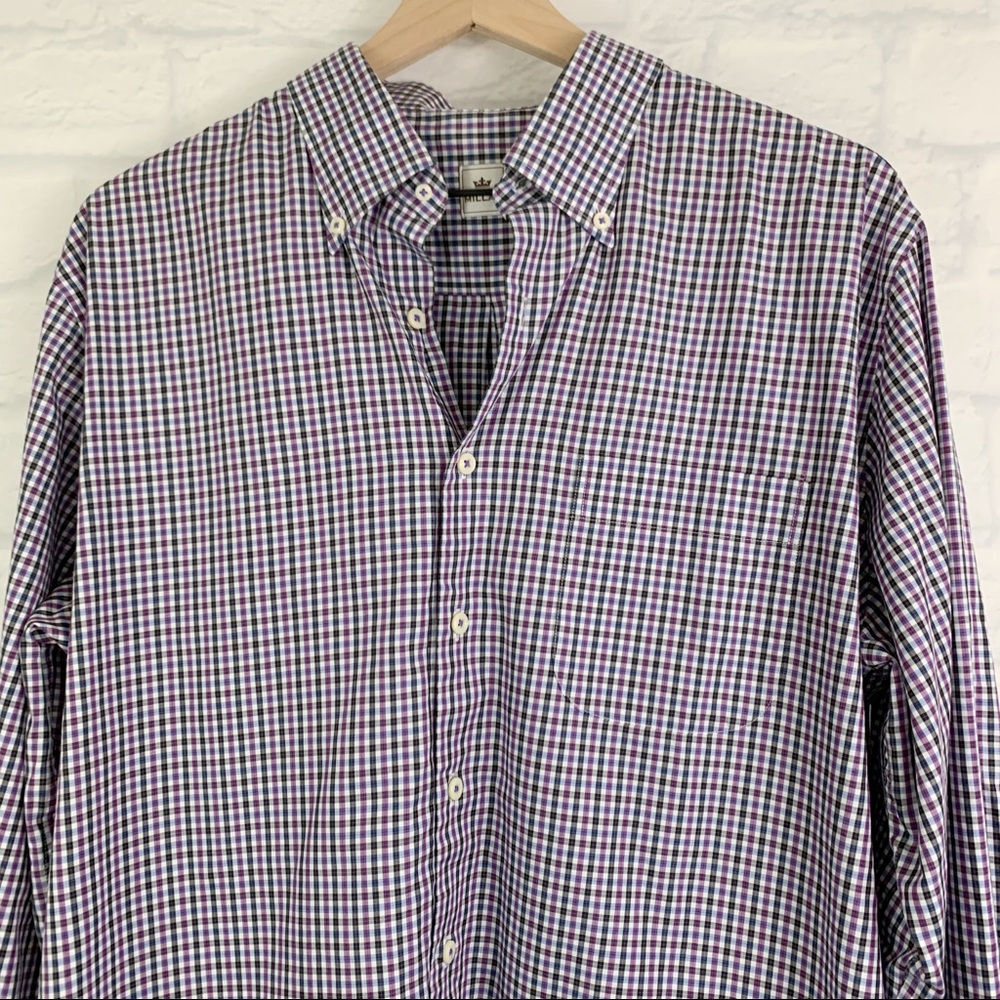 Peter Millar Checked Button Down Size L - image 3